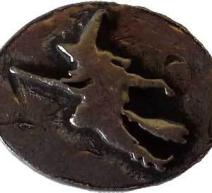 Witch on Broom pocket stone