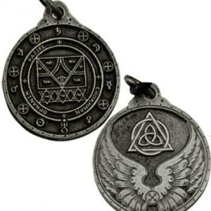 Raziel talisman silver color