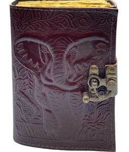 Elephant Aged Looking Paper leather w/ latch