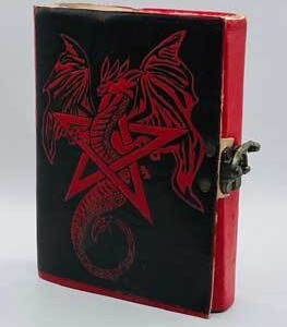 red Dragon leather blank book w/ latch