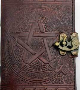 5" x 7" Brown Pentagram leather w/ latch