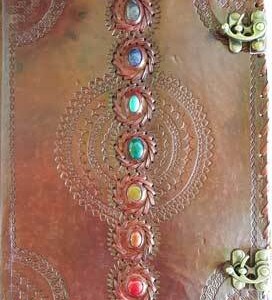 10" x 13" Chakra leather blank book w/ latch