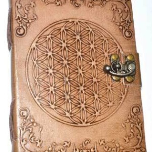 5" x 7" Flower of Life Embossed leather w/ latch