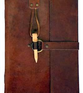 leather blank book w/ Peg Closure