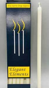 10" Ivory chime candle 6 pack