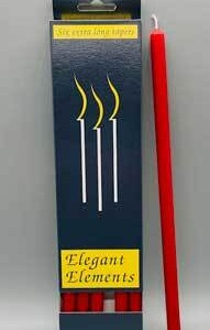 10" Red chime candle 6 pack
