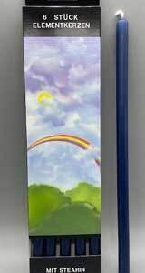 10" Blue chime candle 6 pack