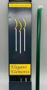 10" Green chime candle 6 pack