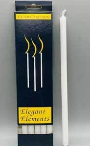 10" White chime candle 6 pack