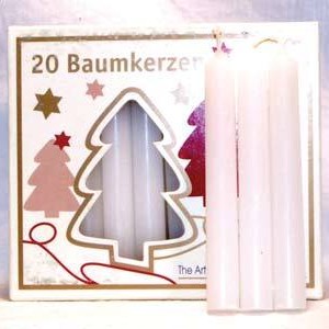 1/2" White Chime Candle 20 pack