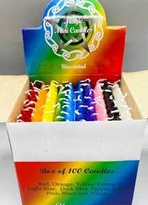 1/2" dia 5" long Assorted chime candle 100 pack