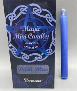 1/2" dia 5" long Dark Blue chime candle 20 pack