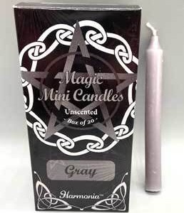 1/2" dia 5" long Gray chime candle 20 pack