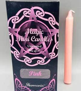 1/2" dia 5" long Pink chime candle 20 pack