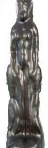 Black Female candle 7"