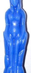 Blue Female candle 7"