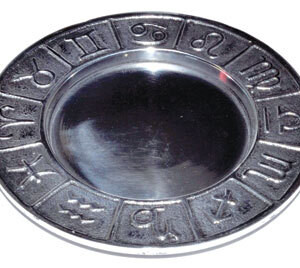 4 3/4" Zodiac Pillar holder/ Smudge plate