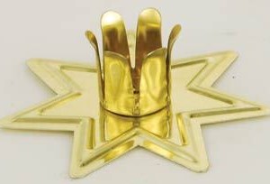 Gold-toned Fairy Star Chime candle holder