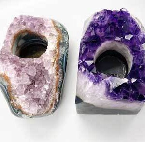 4 -7" Amethyst tealight holder