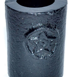 1 1/4" Pentagram cast iron chime holder