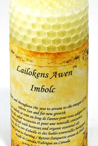 4" Imbolc Sabbat Lailokens Awen candle