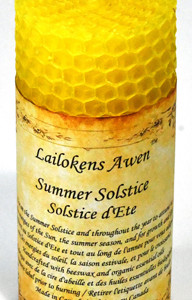 4" Summer Solstice Altar Lailokens Awen candle
