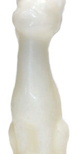 5 1/2" White Cat candle