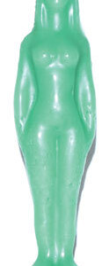 7 1/4" Green Woman candle