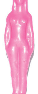 7 1/4" Pink Woman candle