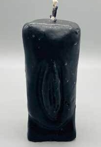 6 1/2" Black Female Gender candle