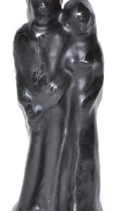 6" Marriage Black candle