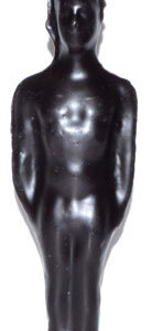 7 1/4" Black Male candle