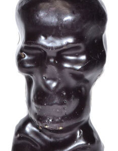 4 3/4" Black Skull candle