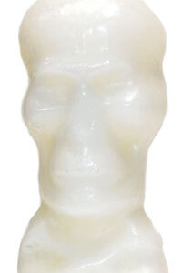 5 1/2" White Skull candle