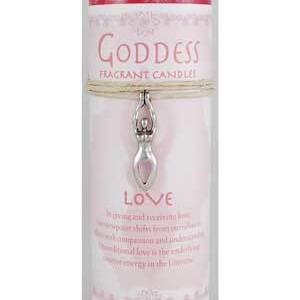 Love Pillar Candle with Goddess Necklace