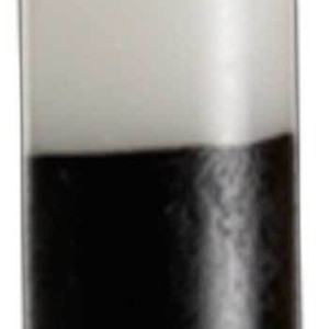 9" White/ Black pillar candle