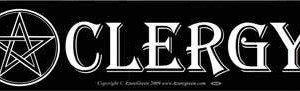 Clergy (with Pentacle) bumper sticker