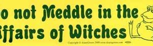 Do Not Meddle in the Affairs of Witches bumper sticker
