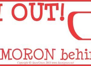 WATCH OUT! for the Moron Behind Me