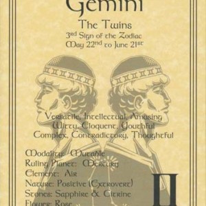 Gemini zodiac poster