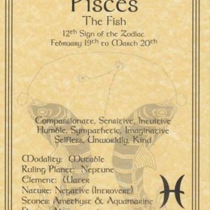 Pisces zodiac poster