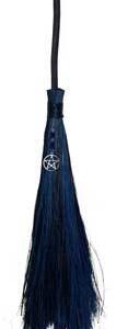 21+" Pentagram Black & Cobalt broom