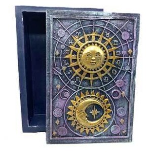 3 3/4"x 5 1/2" Sun & Moon tarot box