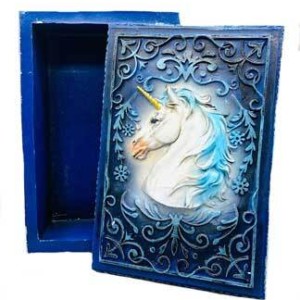 3 3/4"x 5 1/2" Unicorn tarot box
