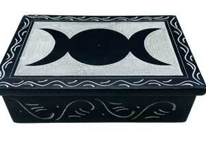 4" x 6" Triple Moon soapstone box