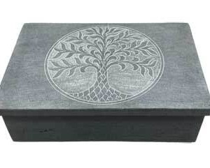 4" x 6" Tree of Life soapstone box