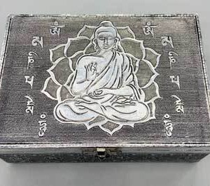 5"x7" metal Buddha Om Mani Padme Hum