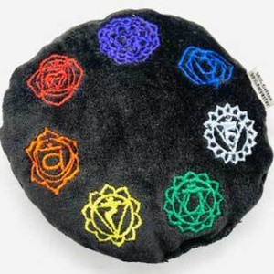 4 1/2" Black Velvet Chakra cushion