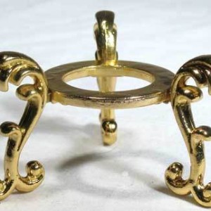 Gold Plated Flower gazing ball stand