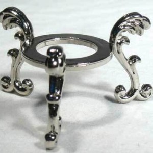 Silver Plated Flower gazing ball stand